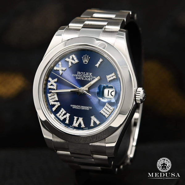 Datejust best sale fond bleu