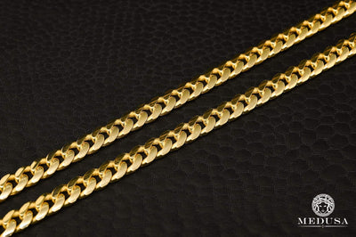 Bracelet en Or 10K | Bracelet Homme 6mm Bracelet Cuban Link Solid