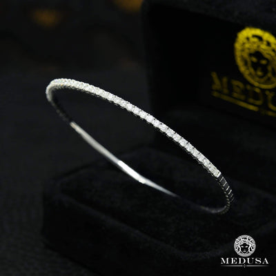Chrysalis - Bracelet tennis 1 carat de diamant et or blanc 18k - Les  Anneaux Bleus