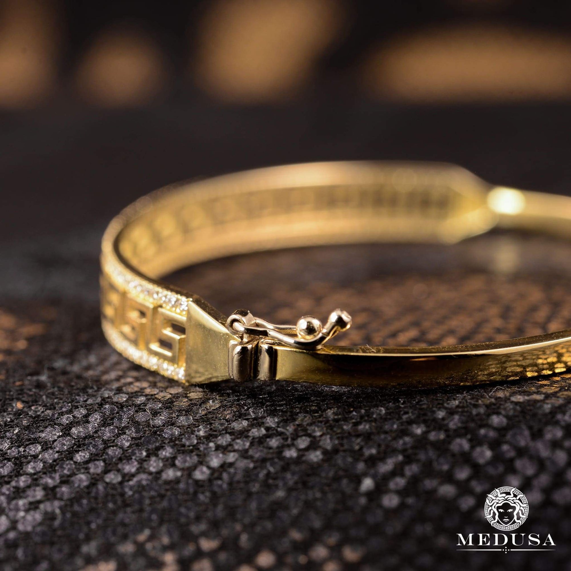 18K rose gold leaf bangle bracelet with round full cut diamonds and a pear  shape full cut diamonds – Neha Dani