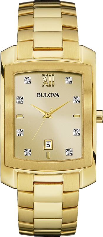 Montre Bulova | Montre Homme Bulova Diamonds - 97D107 Diamant / Or Jaune