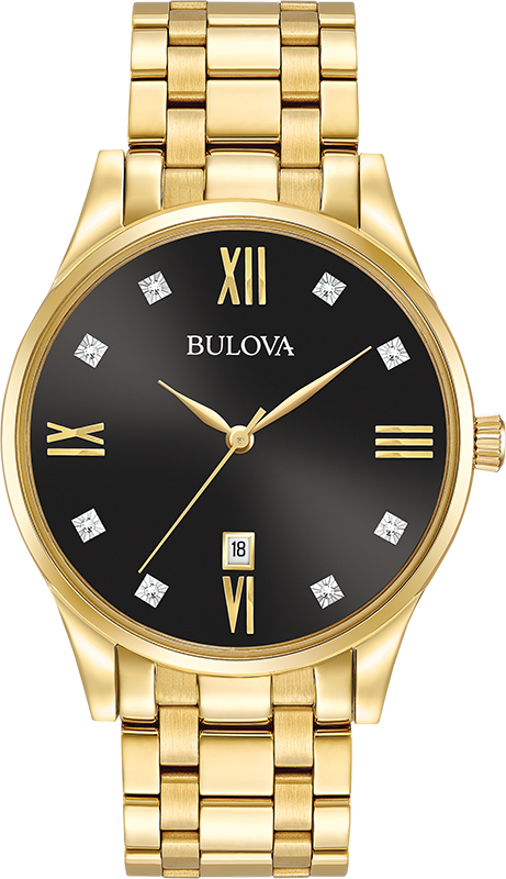 Montre Bulova | Montre Homme Bulova Diamonds - 97D108 Diamant / Or Jaune