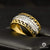 Bague en Or 10K | Bague Femme Glam F38 Or 2 Tons