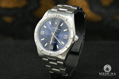 Montre Rolex | Montre Homme Rolex Air-King 34mm - Blue Stainless