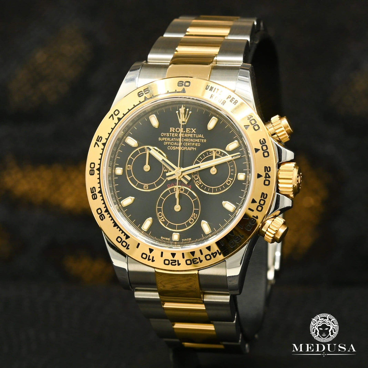 Montre Rolex | Montre Homme Rolex Cosmograph Daytona 40mm - Black 2 Tones Or 2 Tons