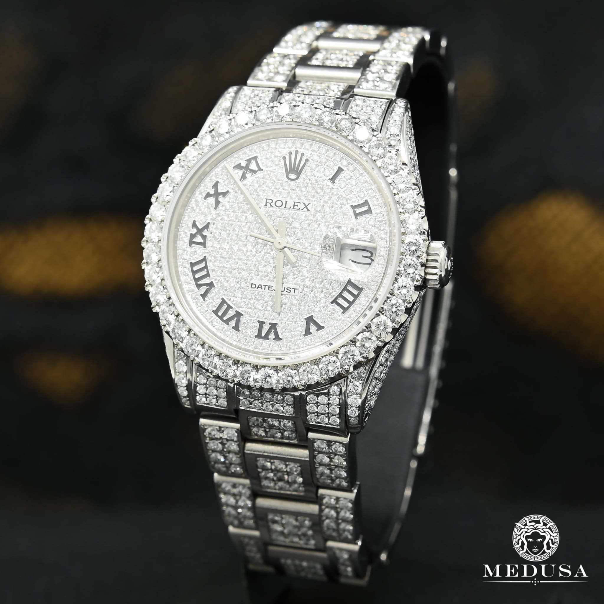 Rolex Datejust Iced Out Diamond Watch