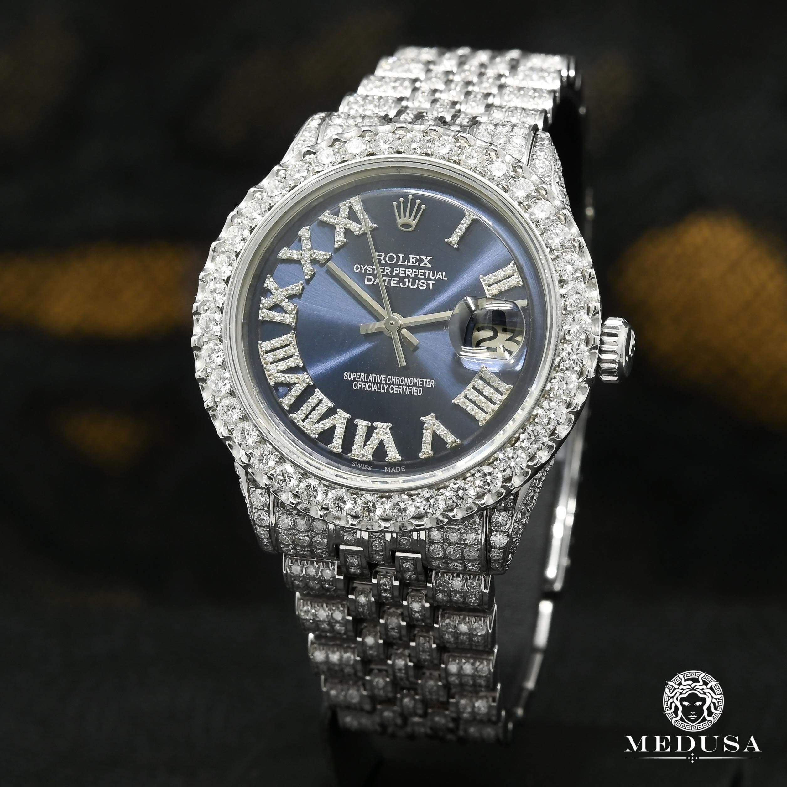 Iced out rolex datejust 36mm hot sale