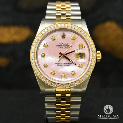 Montre Rolex | Montre Homme Rolex Datejust 36mm - Pink ’’Mother of Pearl’’ Or 2 Tons