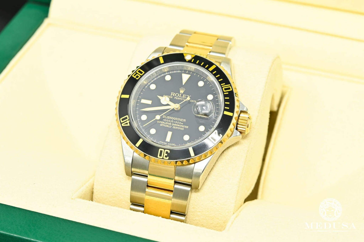 Montre Rolex | Montre Homme Rolex Submariner 40mm - 2 Tons Black Or 2 Tons