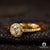 Bague en Or 10K | Bague Femme Zirconia F9 Or Jaune